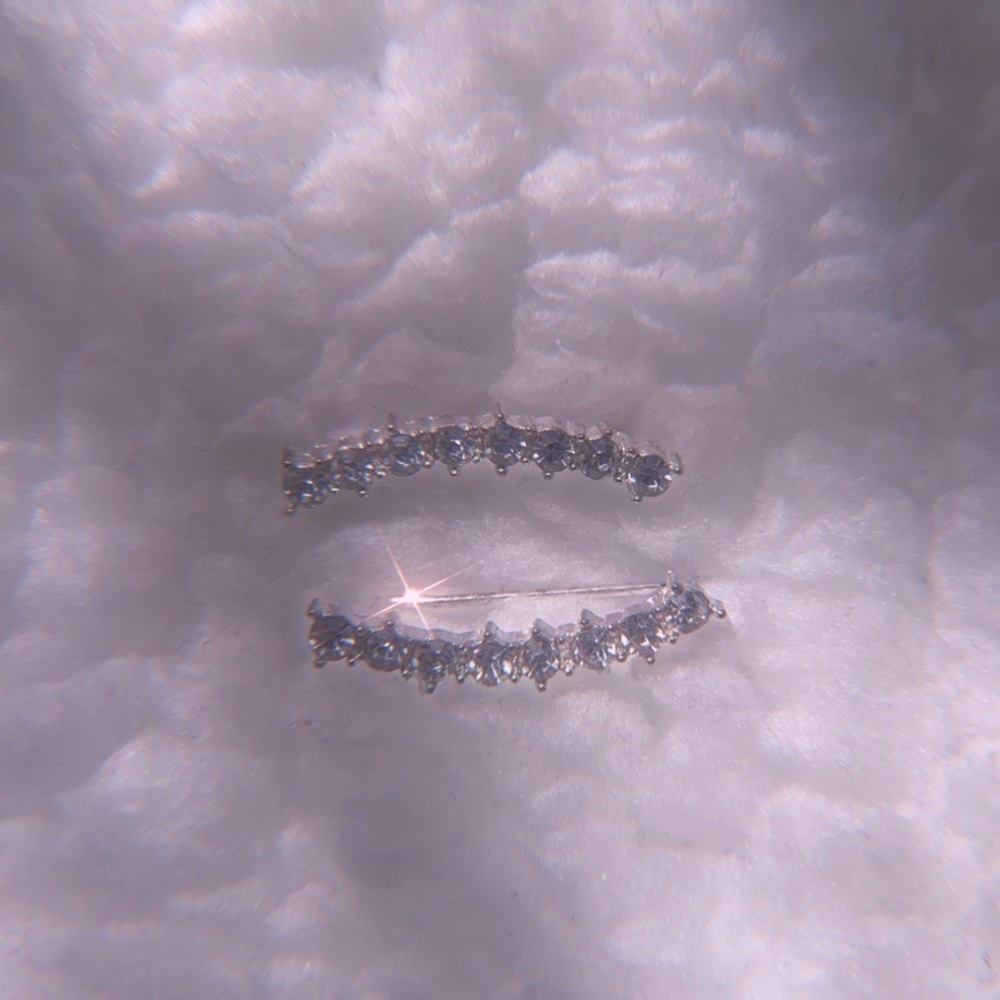 cubic zirconia ear crawlers